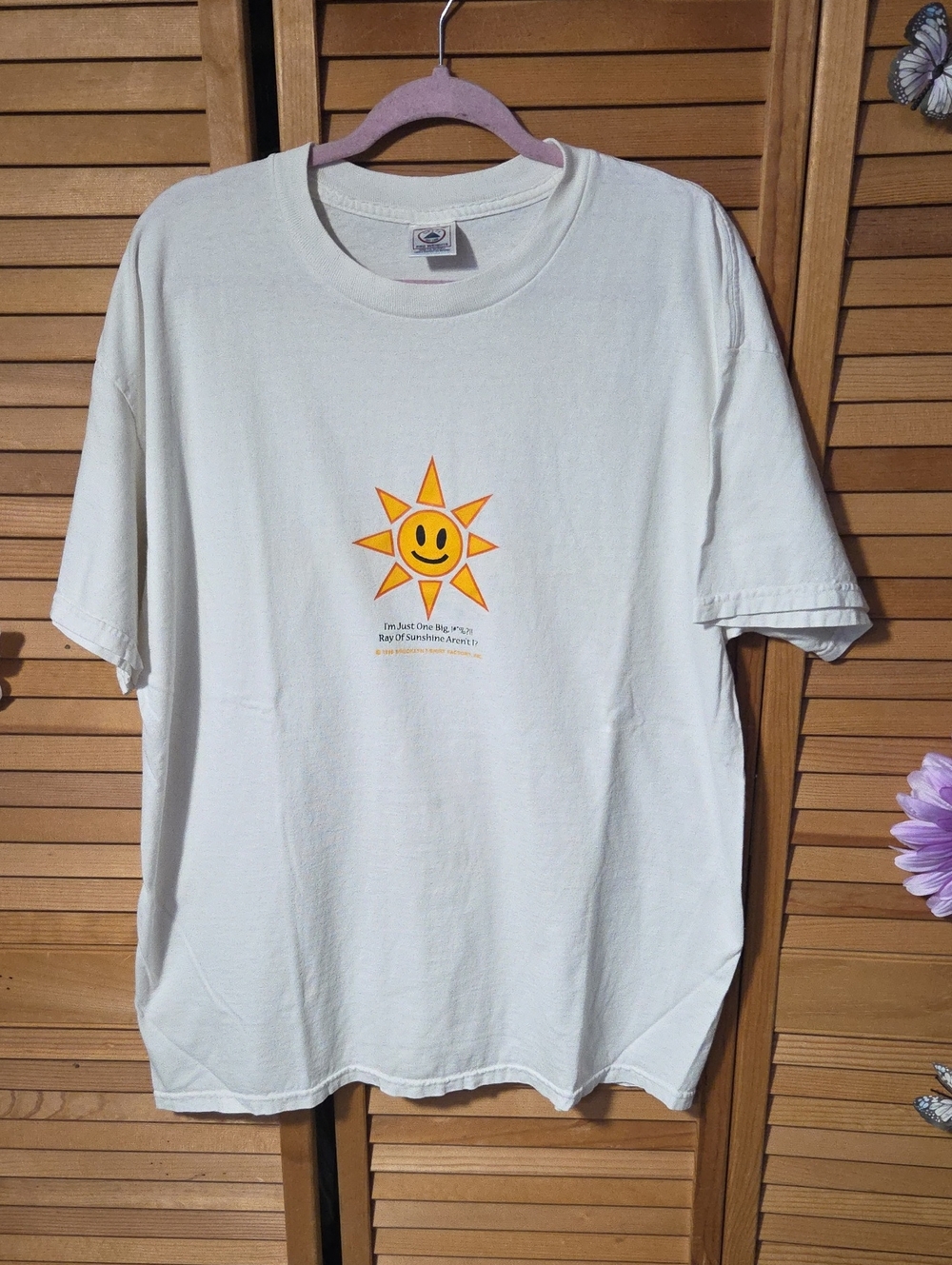 Vintage Unisex Tee Smiley Sun '!#%?!! Ray Of Sunshine' Graphic